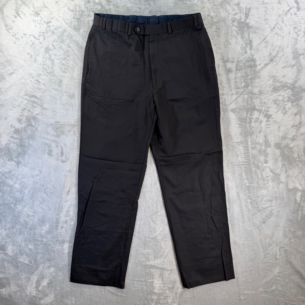 Brooks Brothers 346 Dress Pants Men's Size 35x32‎ Black Wool Formal Pants